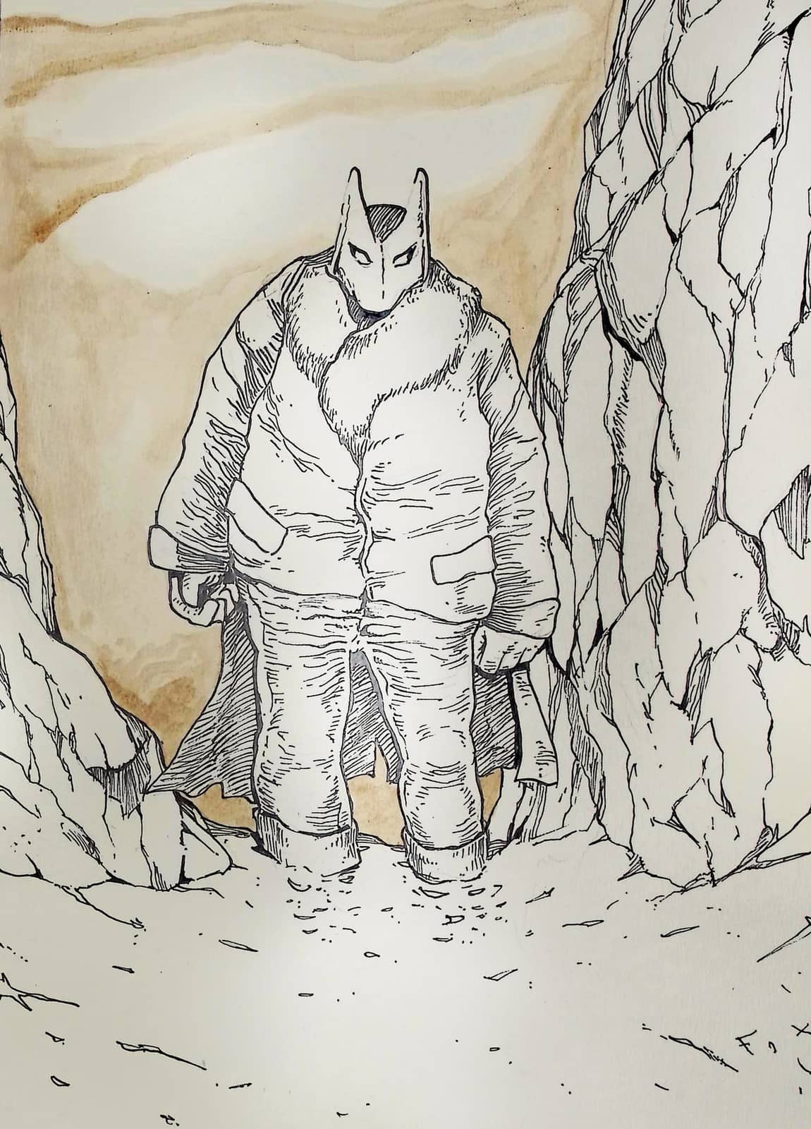 Créature mystérieuse dans la caverne