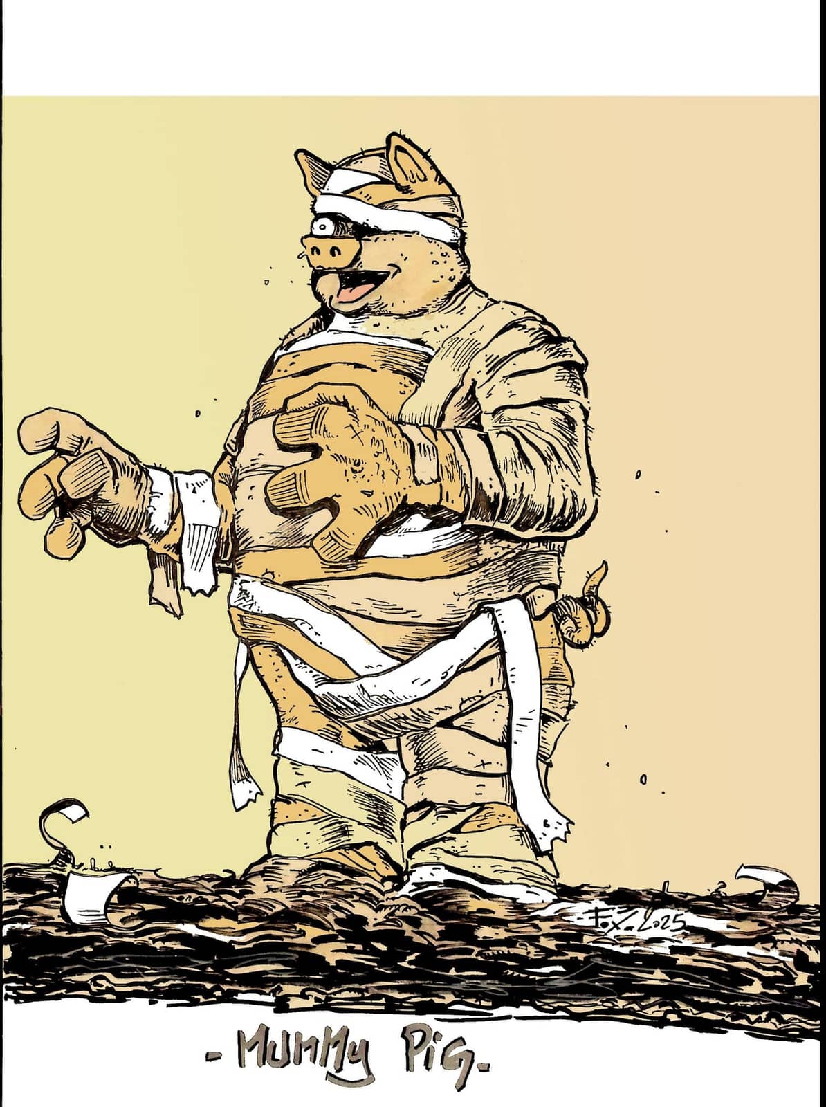 Mummy Pig humour noir
