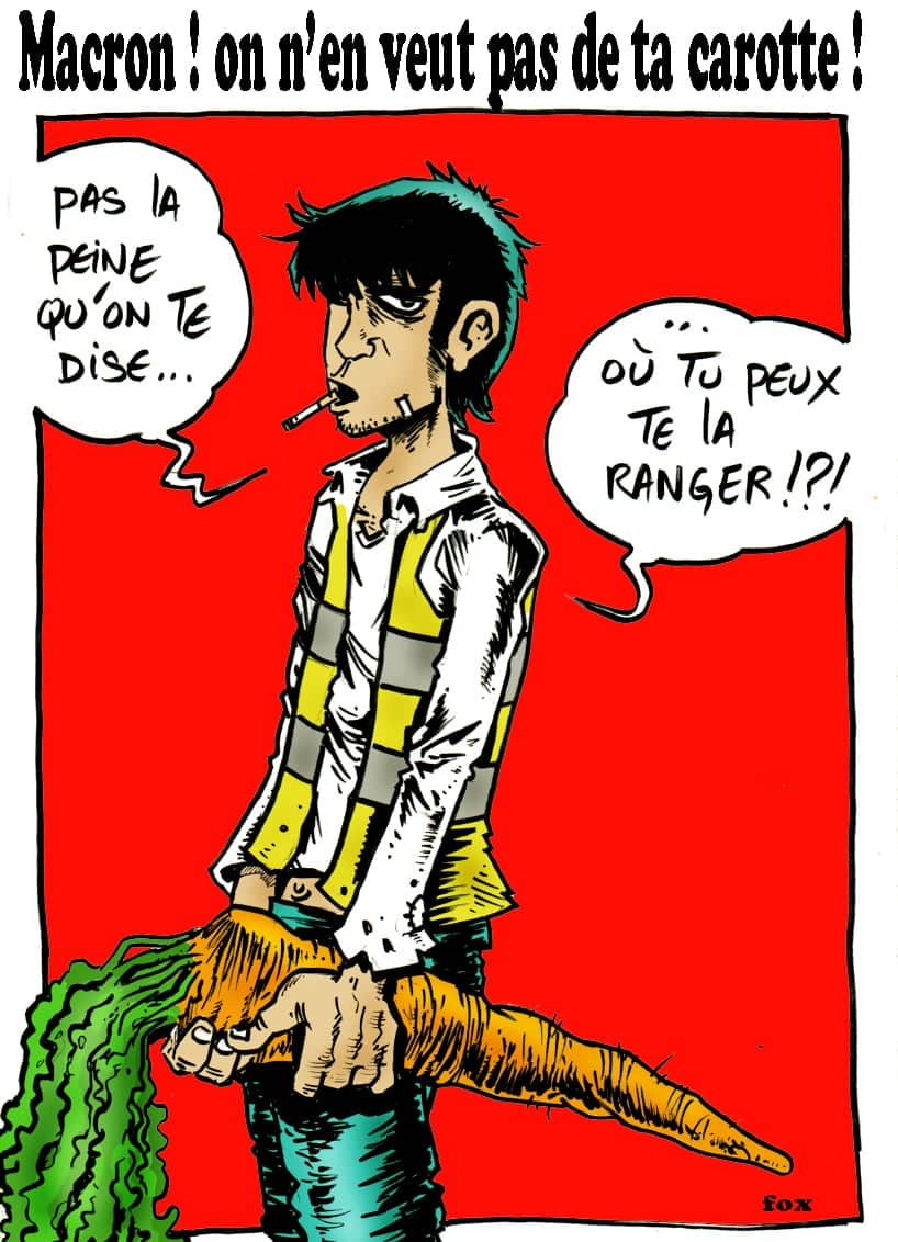 Macron et la carotte géante