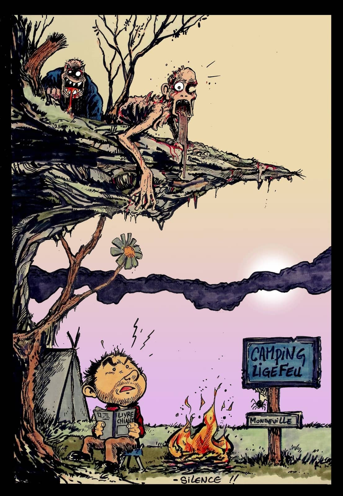 Zombies au camping d'Halloween