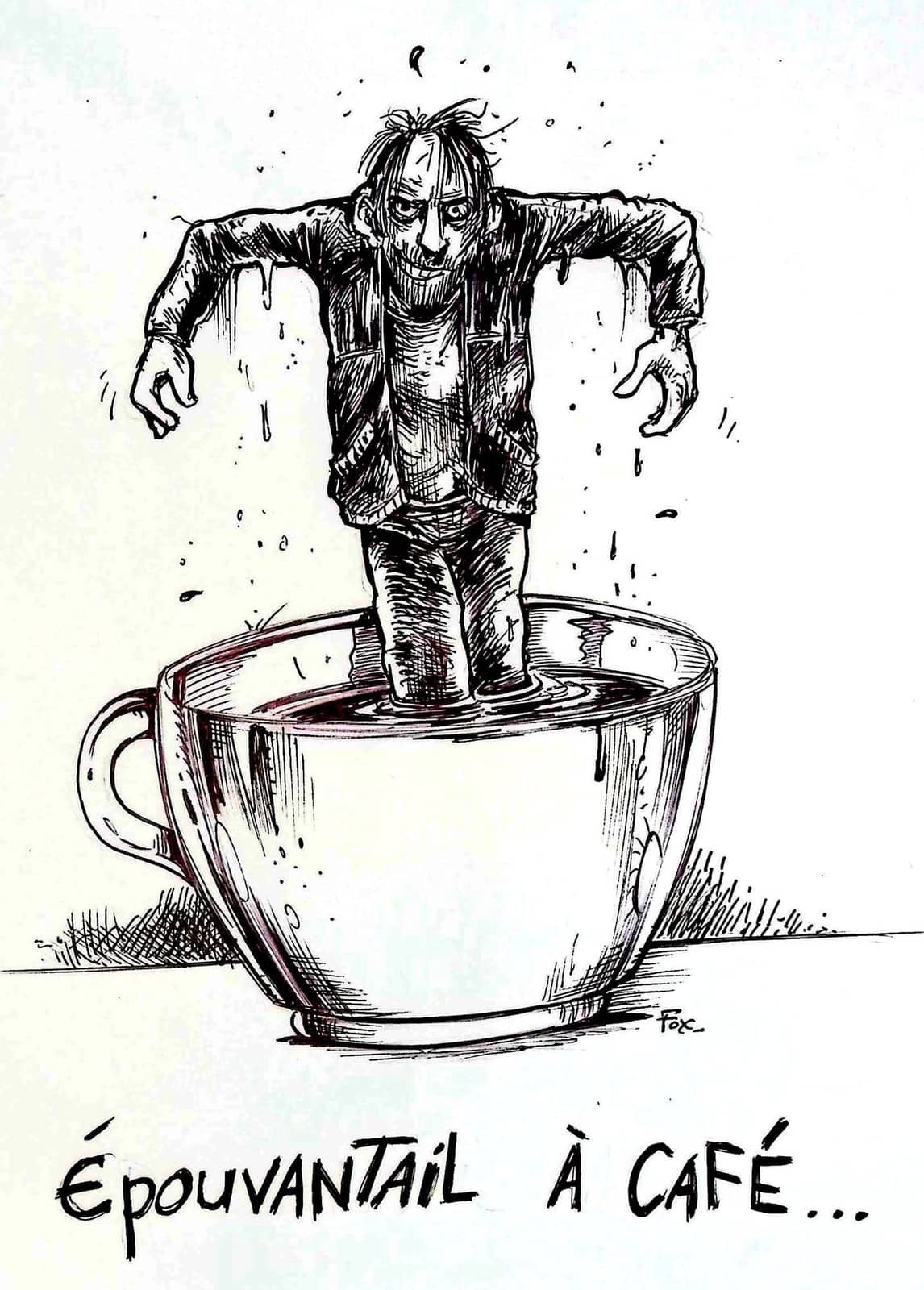Épouvantail à café