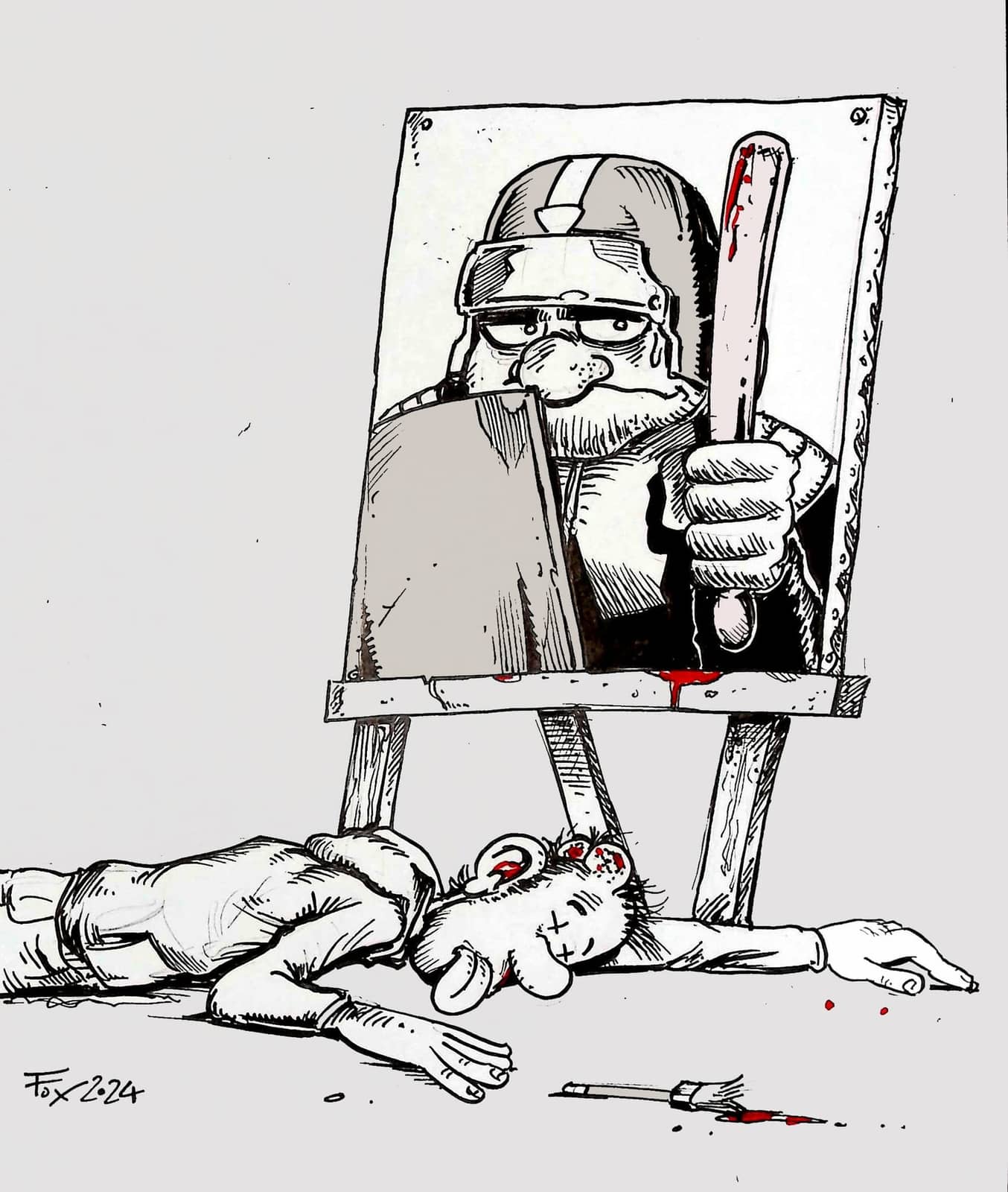 Peintre en guerre avec son sujet