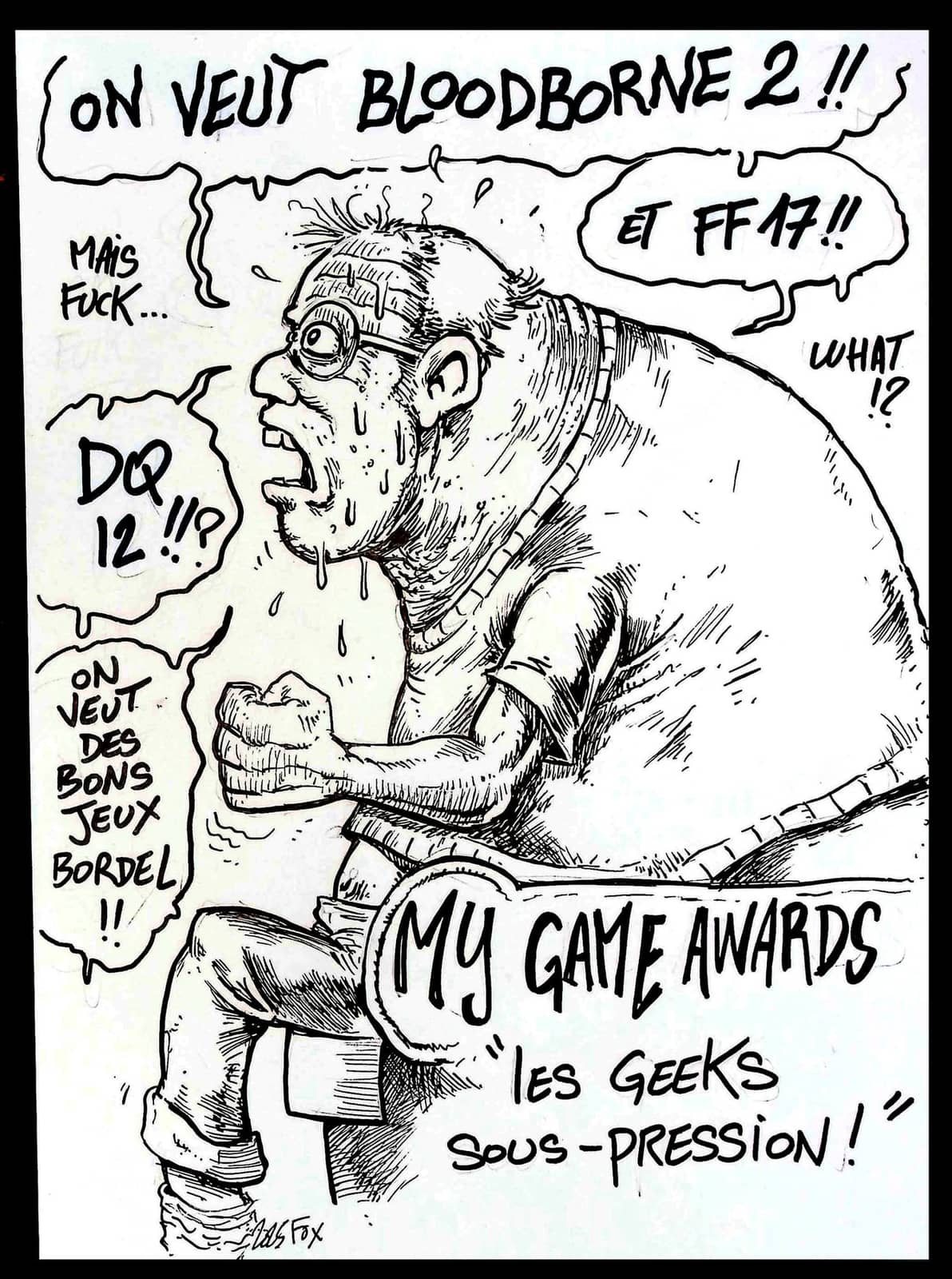 Gamer stressé par les sorties jeux