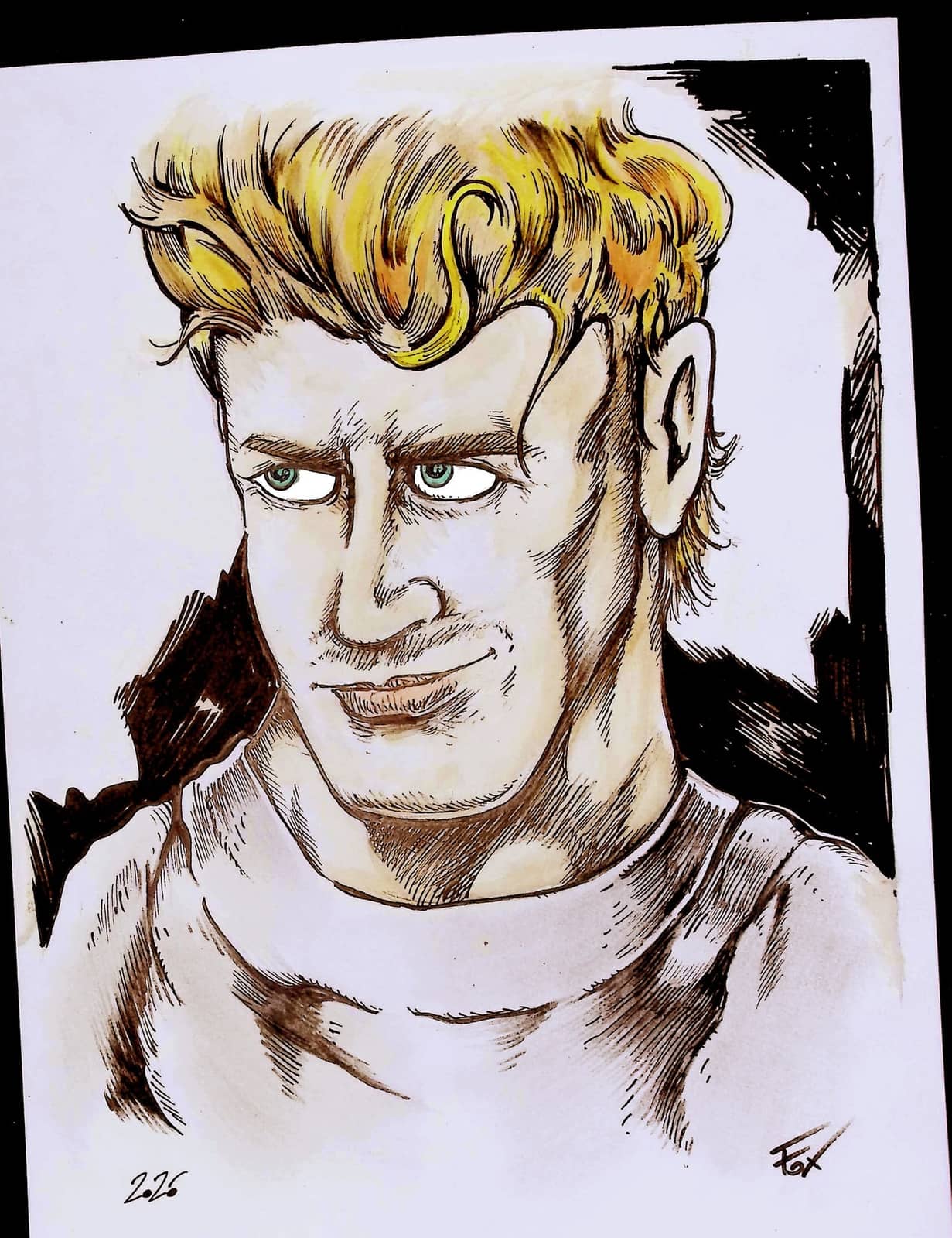 Portrait d'homme aux cheveux blonds