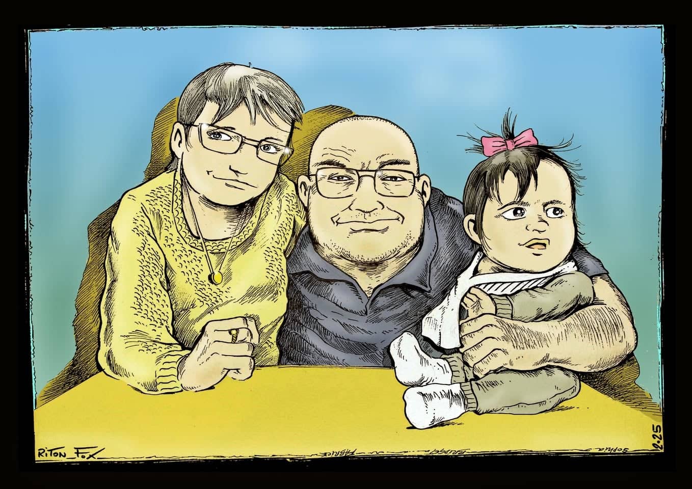Portrait de famille heureux
