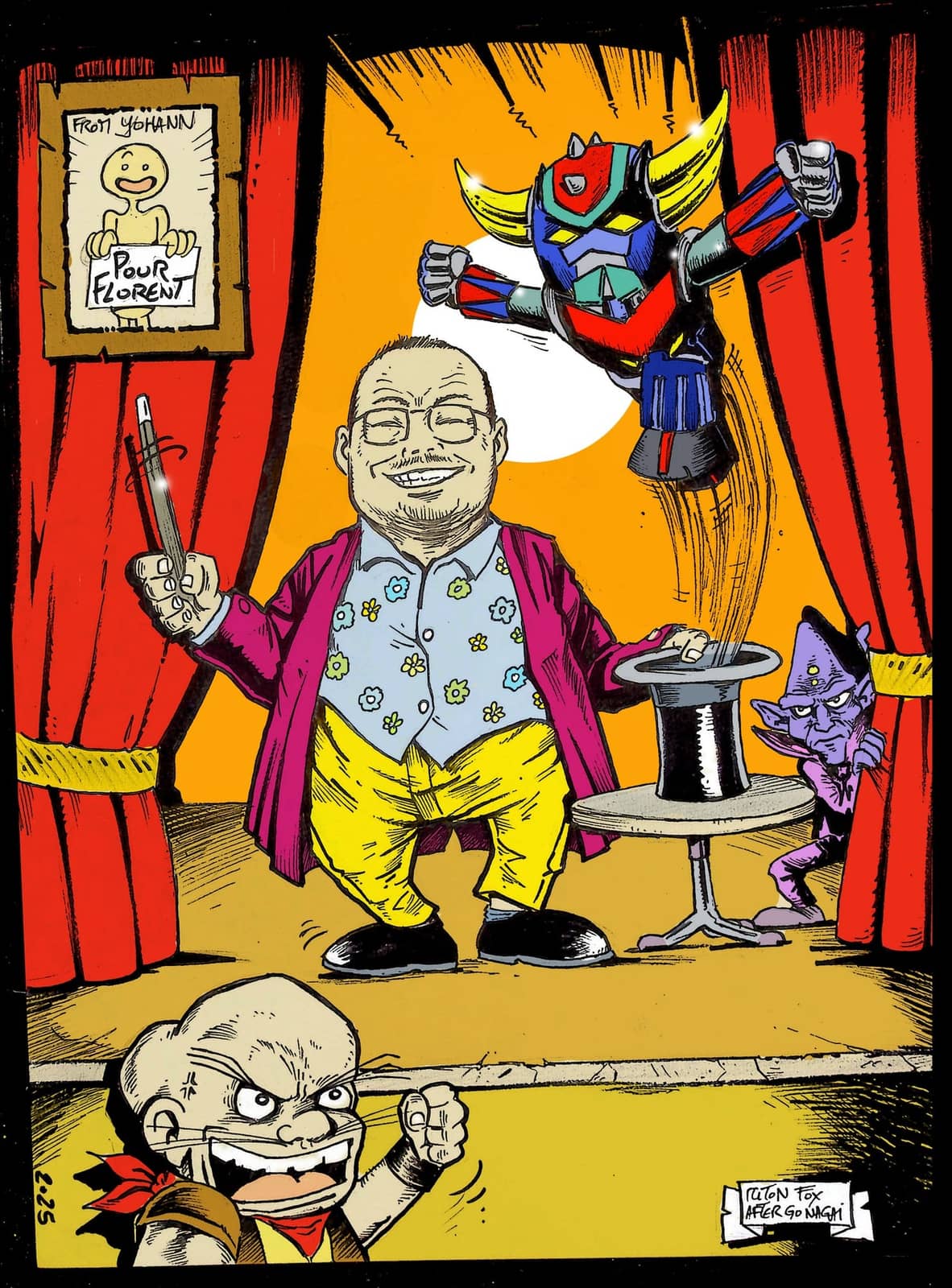 Hommage à Goldorak en humour noir
