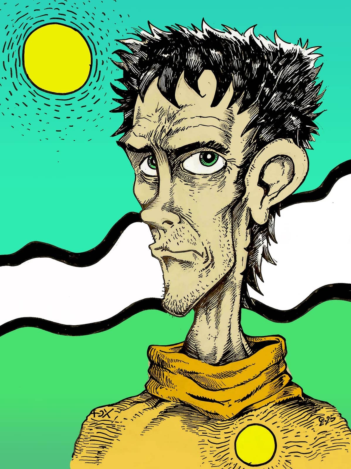 Portrait grotesque surréaliste