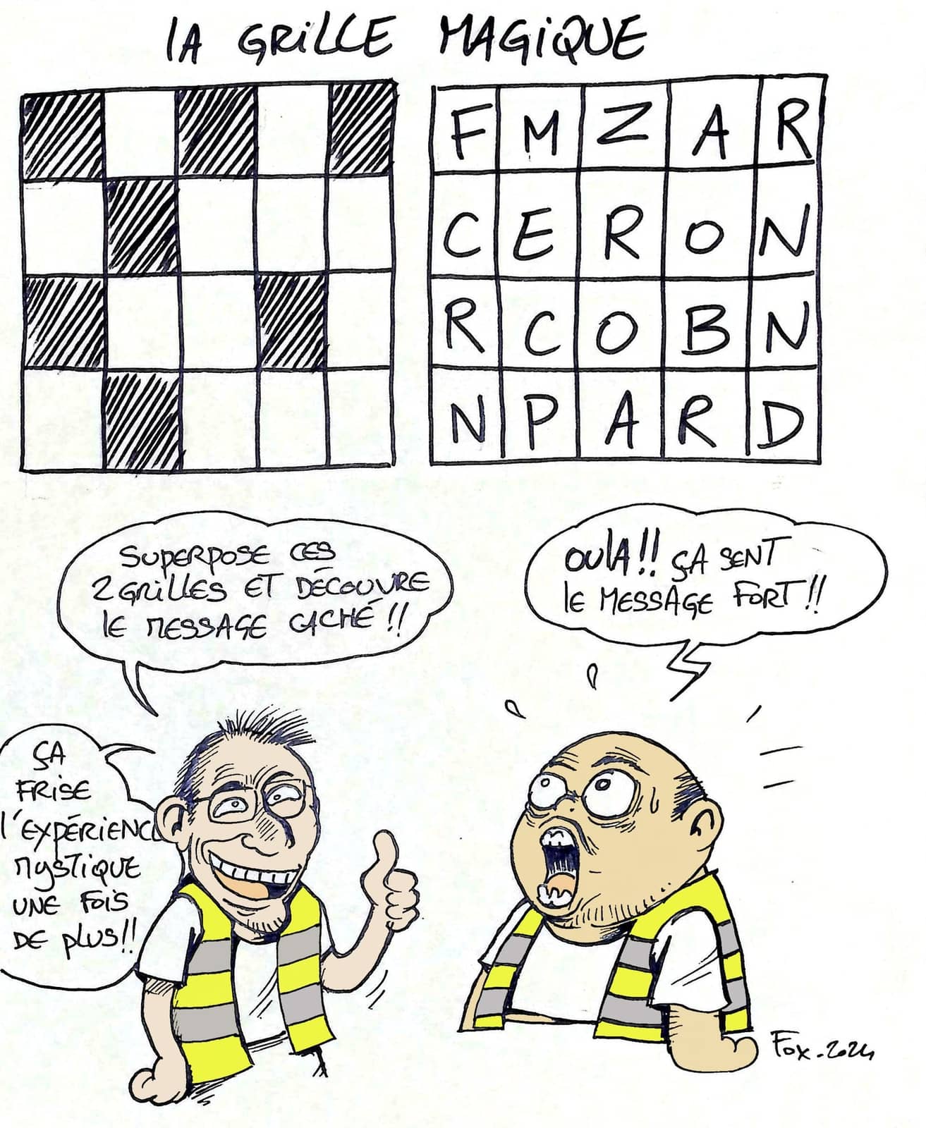 La grille magique du message caché