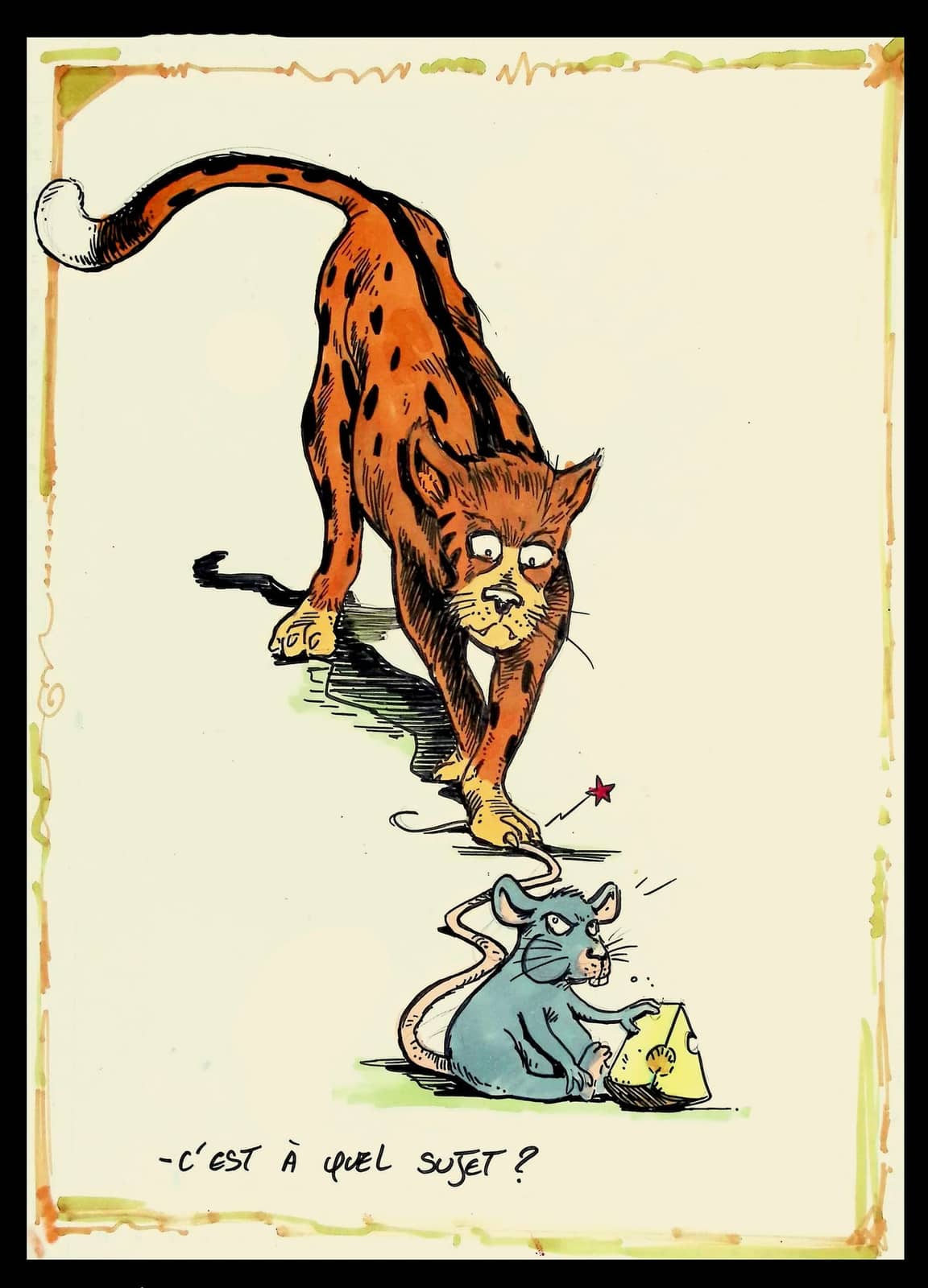 Chat et souris confrontation humoristique