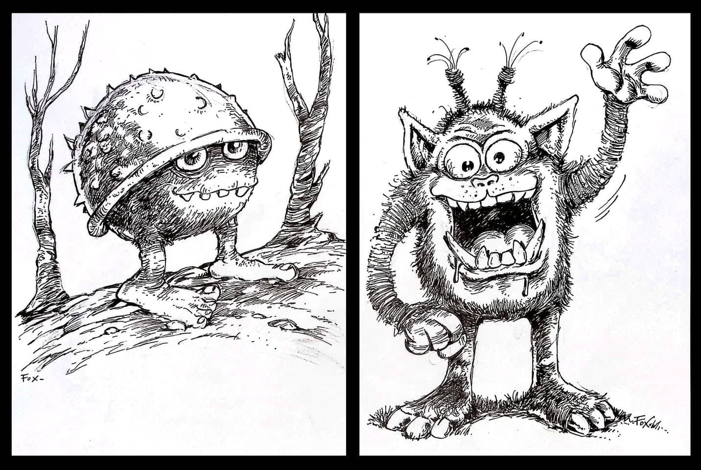 Monstres délires en encre noire