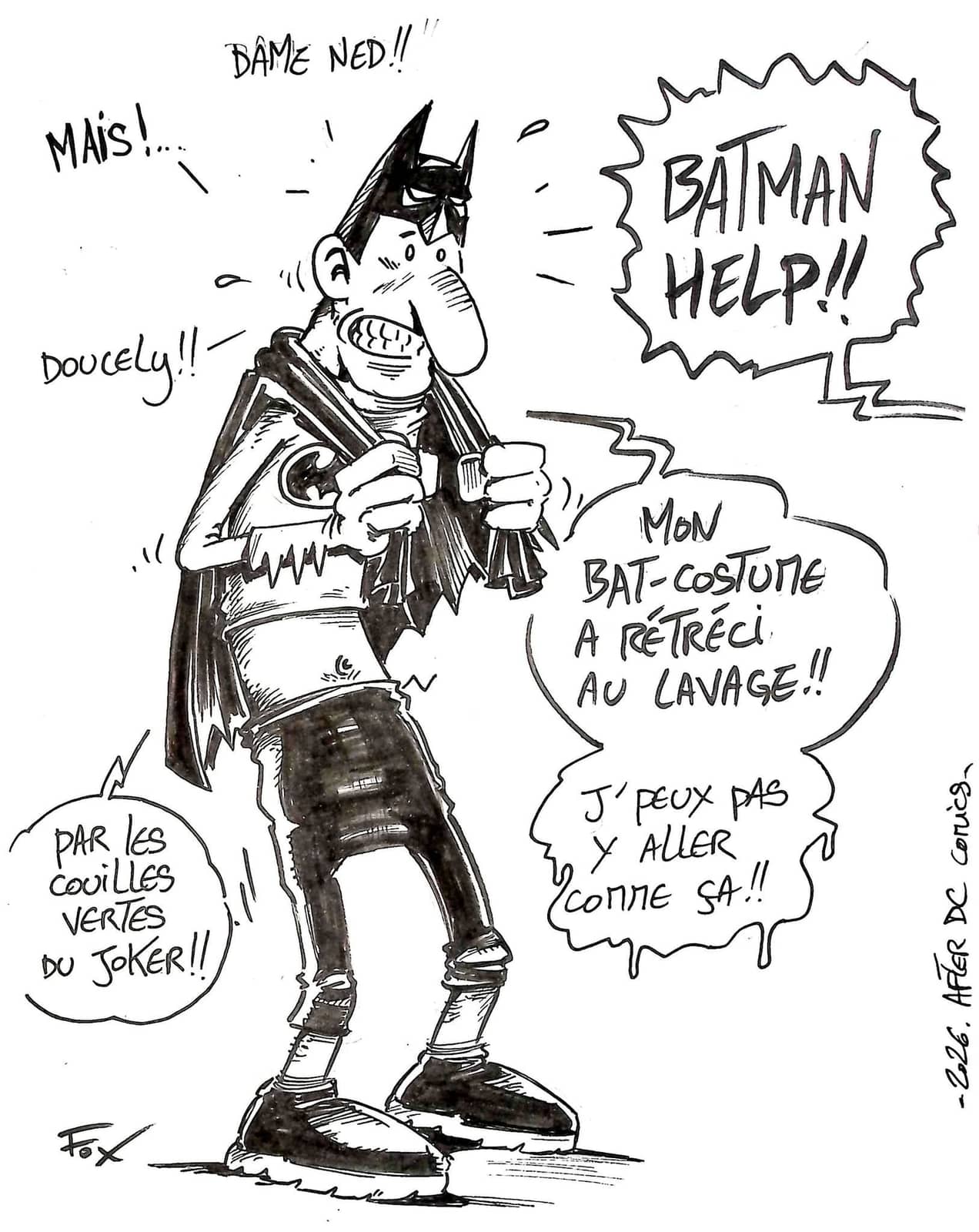 Batman en costume hilarant