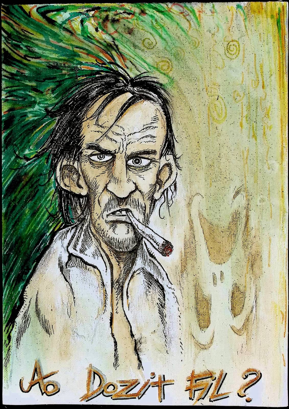 Zombie fumant humour noir