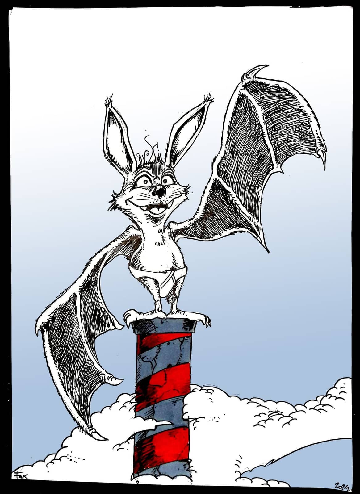 Chauve-souris aiguilleuse perchée