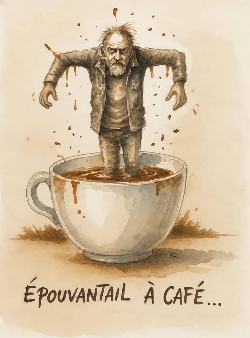 Épouvantail à café