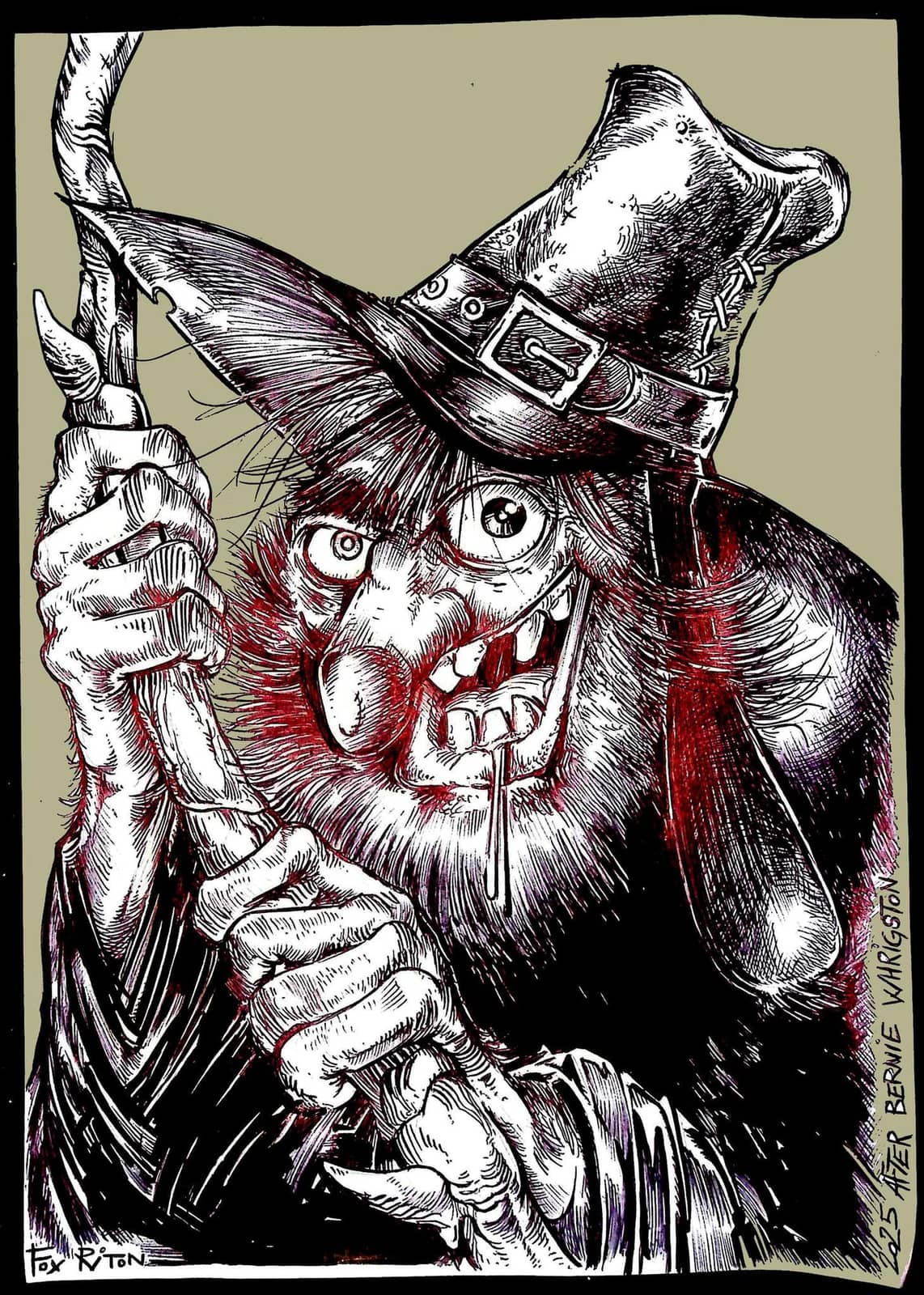 Sorcier maléfique au stylo bille