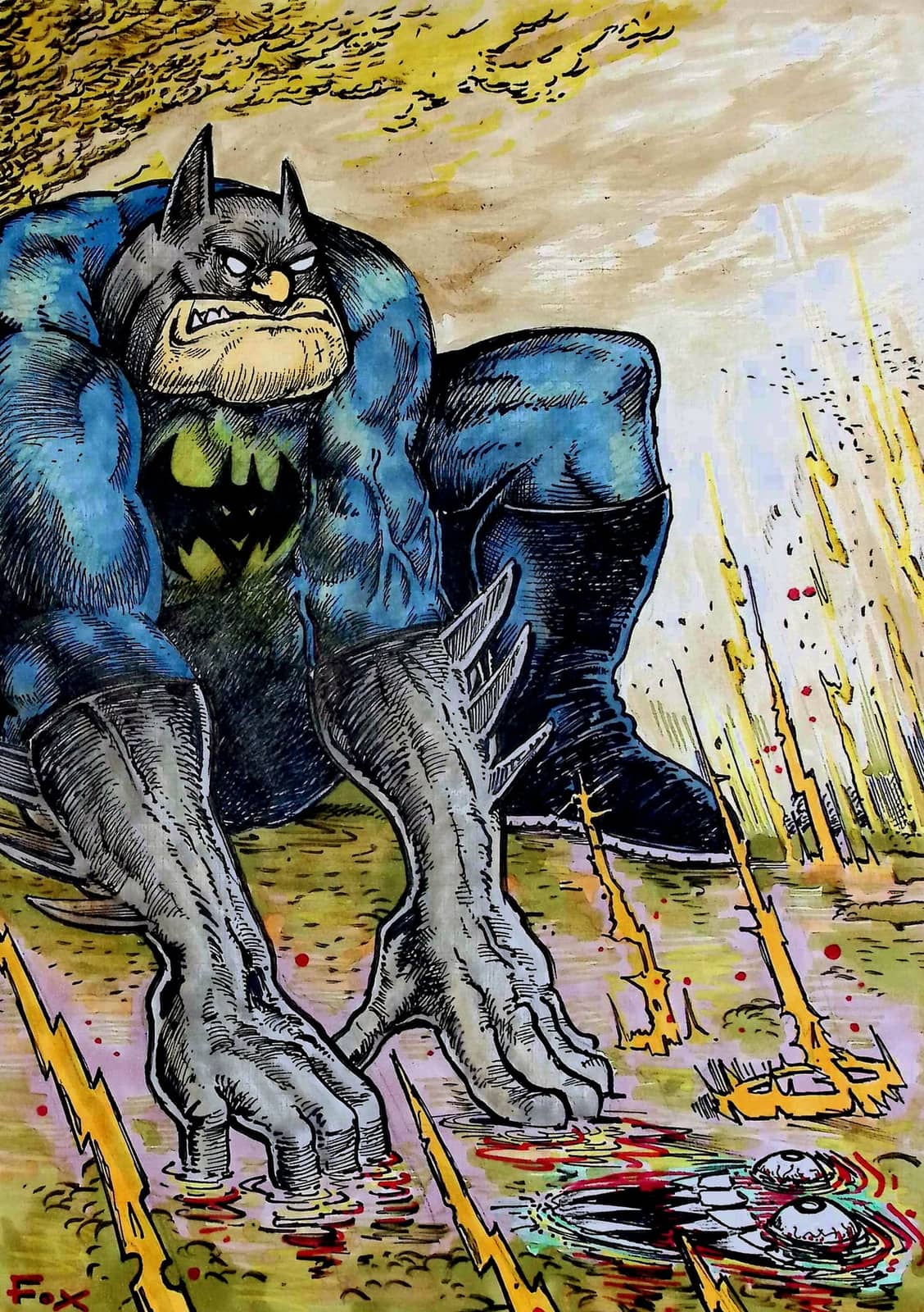 Hommage à Batman menaçant