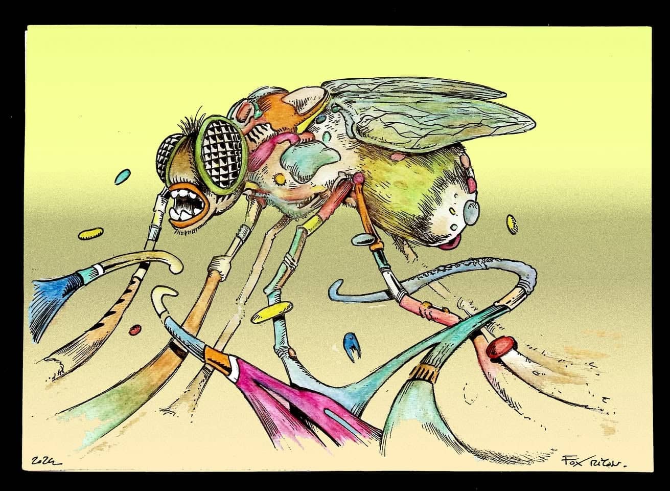 Mouche psychédélique surréaliste