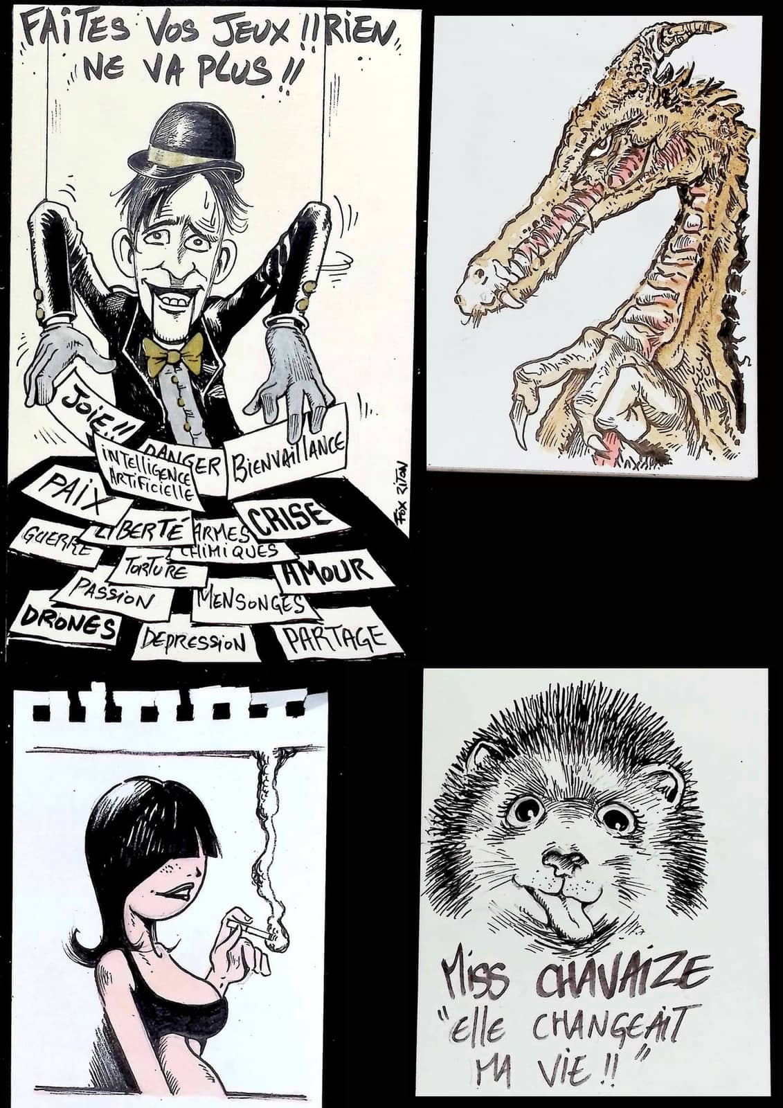 Compilation de dessins satiriques