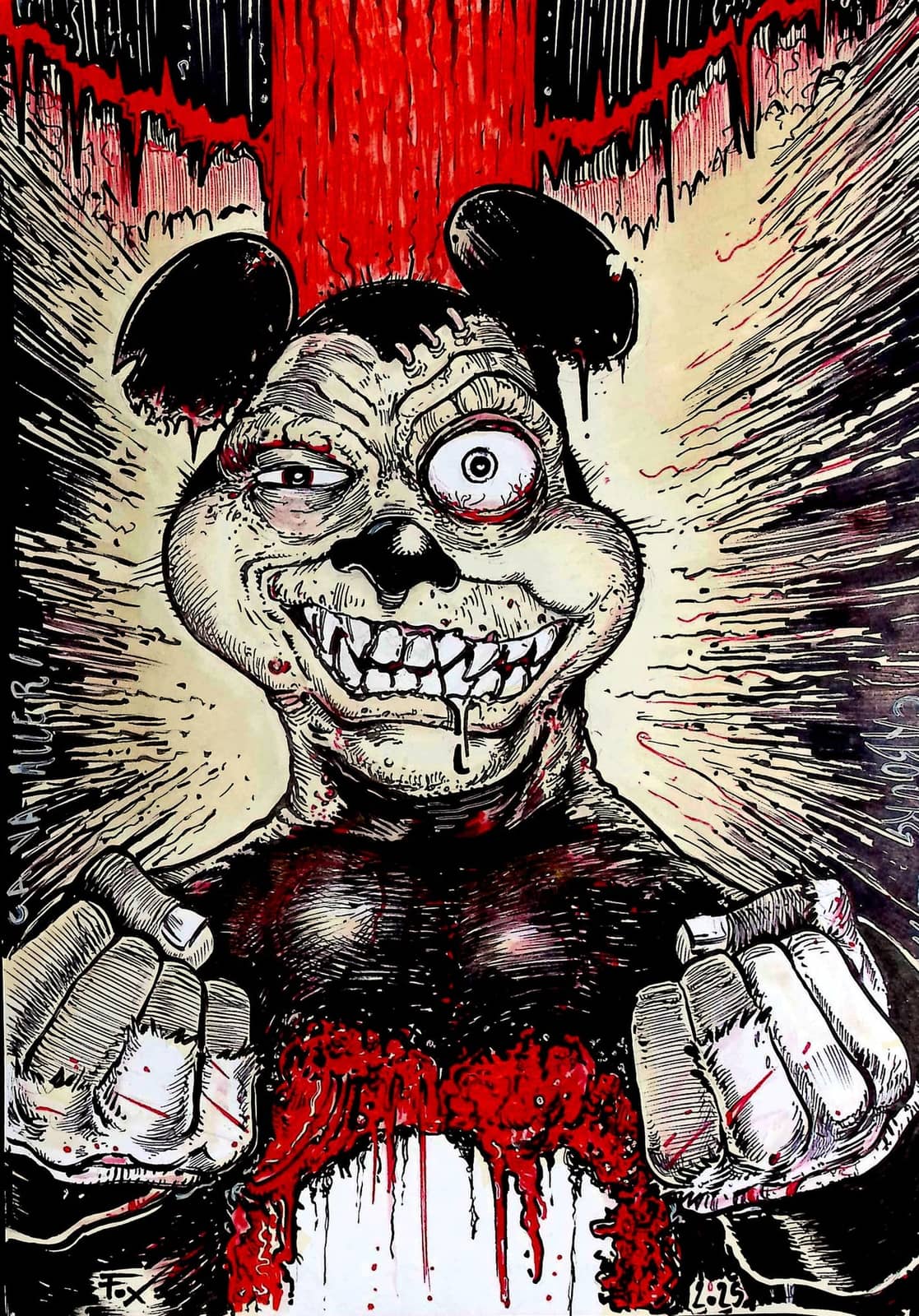 Mickey Frankenstein ensanglanté