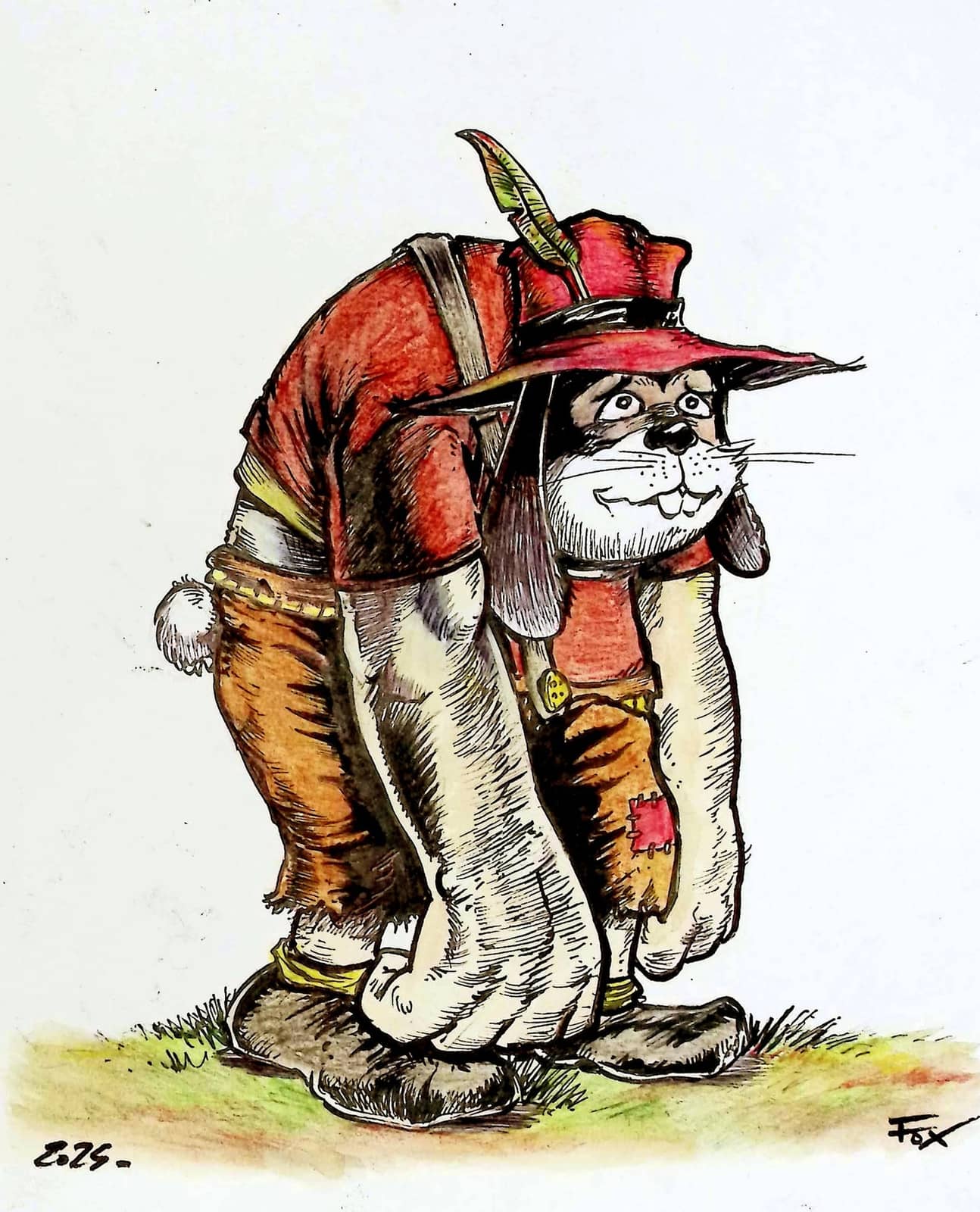 Lapin corsaire en tenue colorée