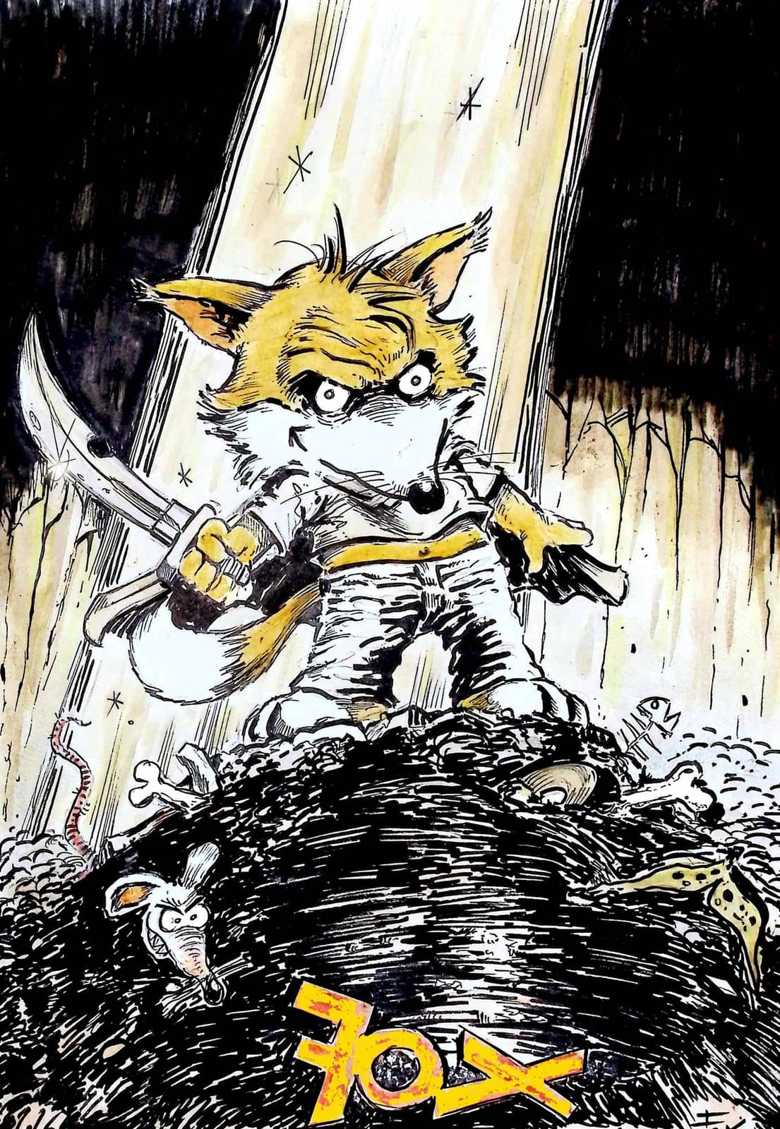 Guerrier renard heroïque et épique