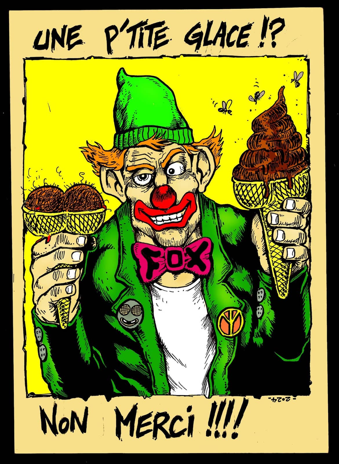 Clown avec glaces - "Non merci"