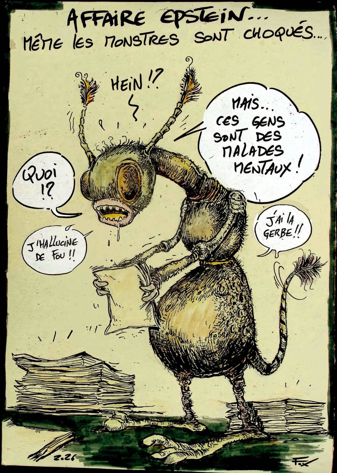 Monstres choqués par l'affaire Epstein