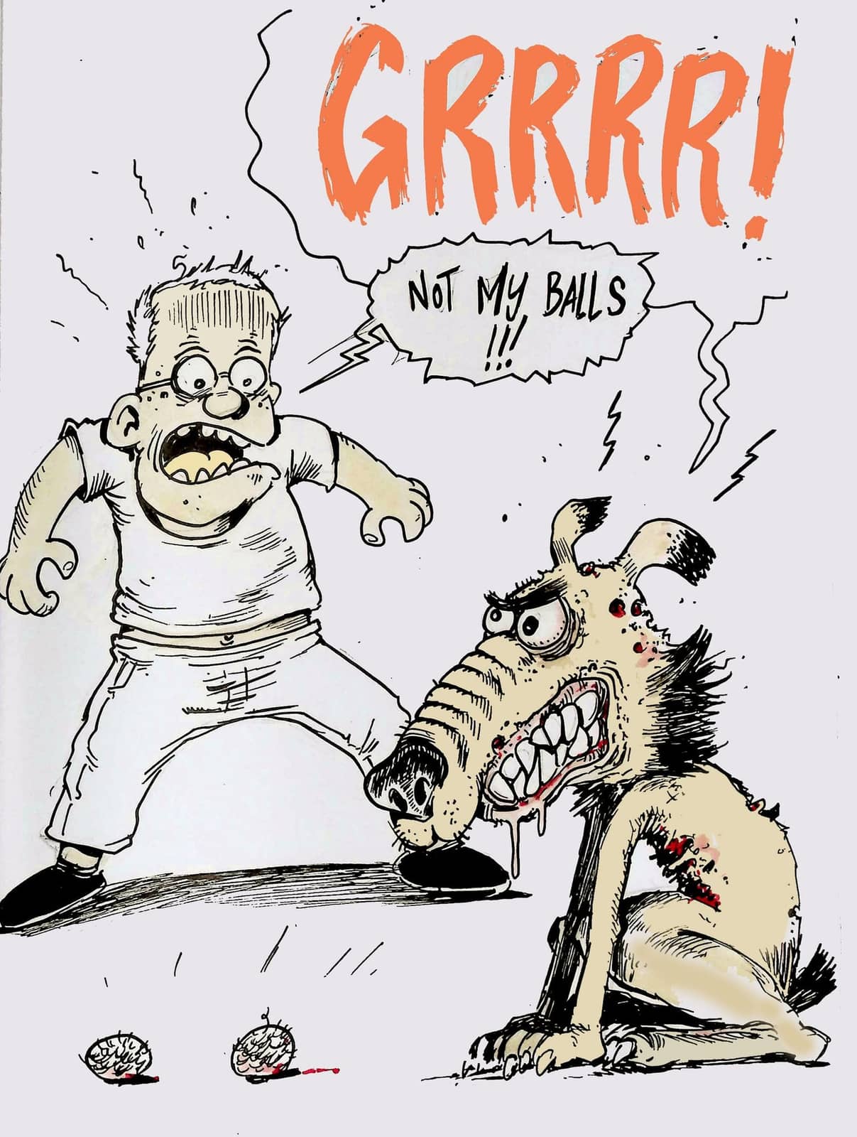 Monstre défend ses balles