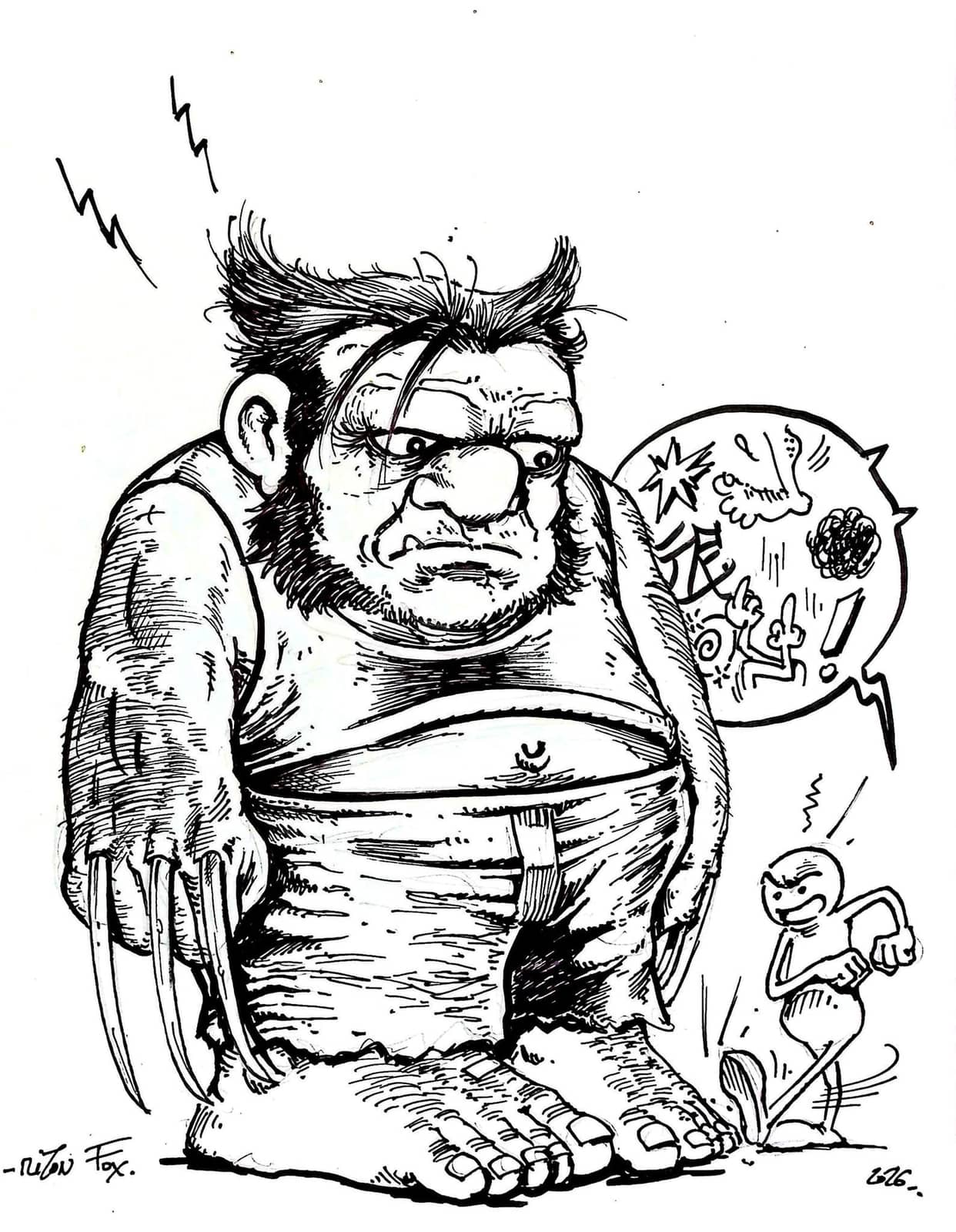 Monstre géant en furie