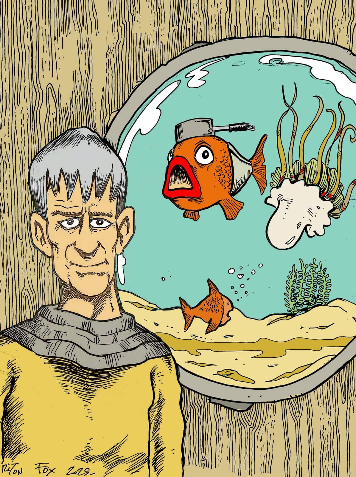 Aquarium et son créateur passionné