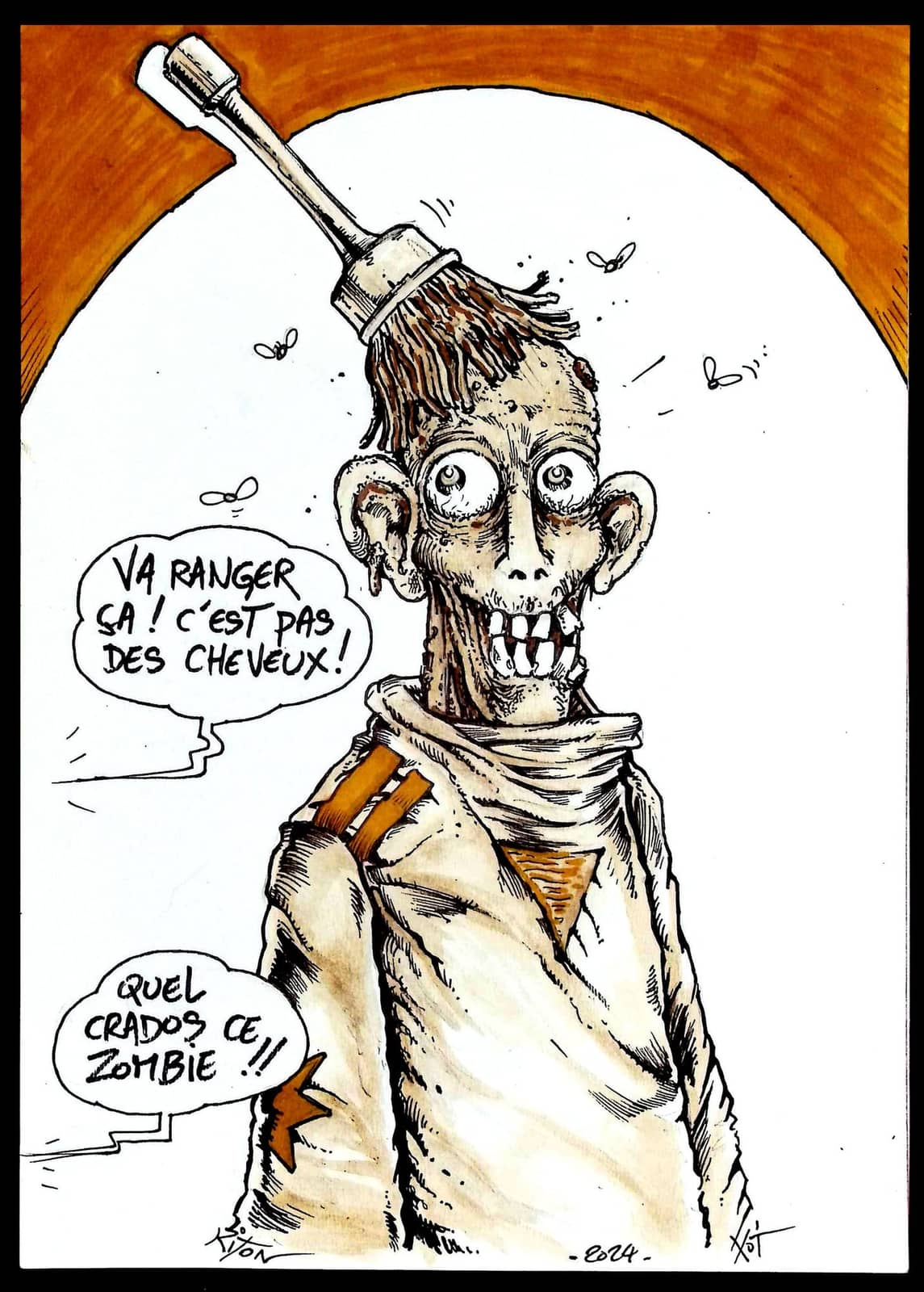 Zombie qui n'assume pas sa calvitie