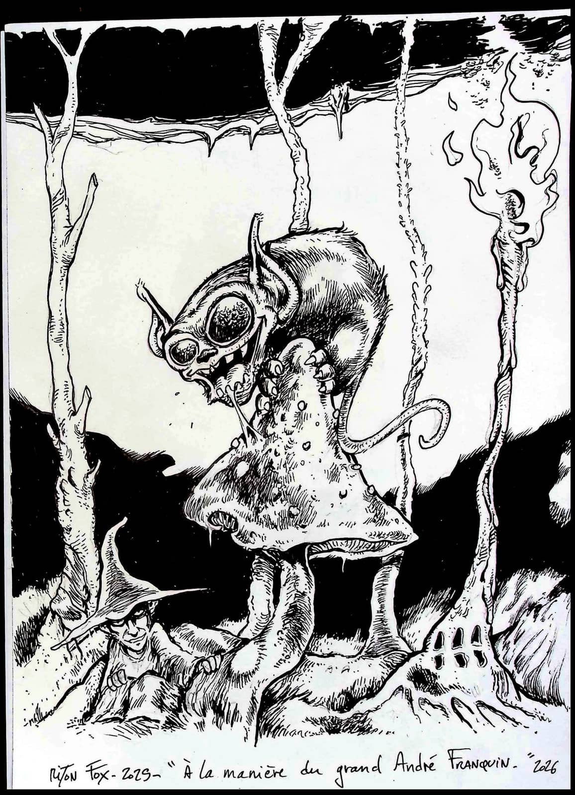 Créature monstrueuse hommage Franquin